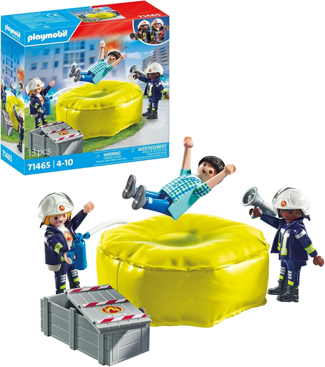 Detalle de PLAYMOBIL Action Heroes 71465 Materasso di Salvataggio dei Pompieri