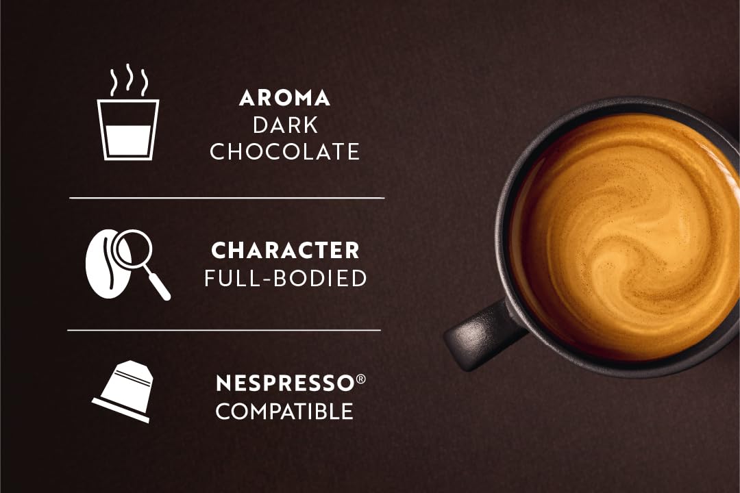 Detalle de Café Royal Espresso Forte – Nespresso-kompatible Kapseln, 36 Stück, 100% Arabica