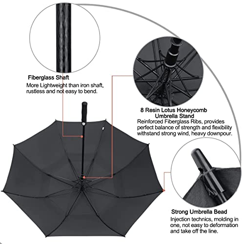 Thumbnail 3 de G4Free 47-Inch Automatic Golf Umbrella with Vented Double Canopy