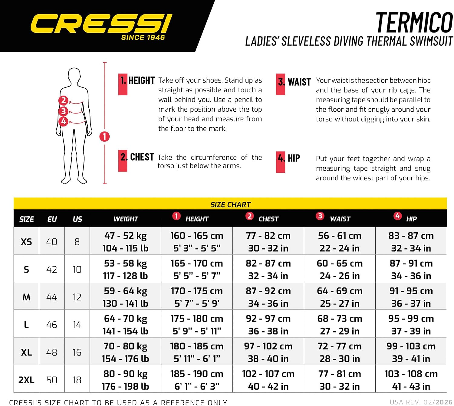 Thumbnail 5 de Cressi Women's Termico Neoprene Diving Suit, Sleeveless, Front Zip, S/2