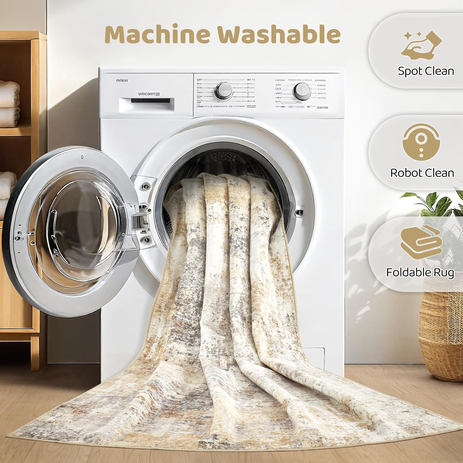 Thumbnail 1 de LOONGRUG 9x12 Washable Rug