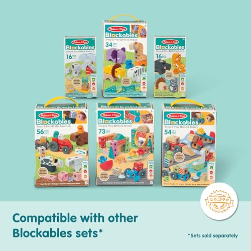 Thumbnail 8 de Melissa & Doug Blockables Snap And Play – Vehicles: 54 Wooden Building Blocks for Creative Play
