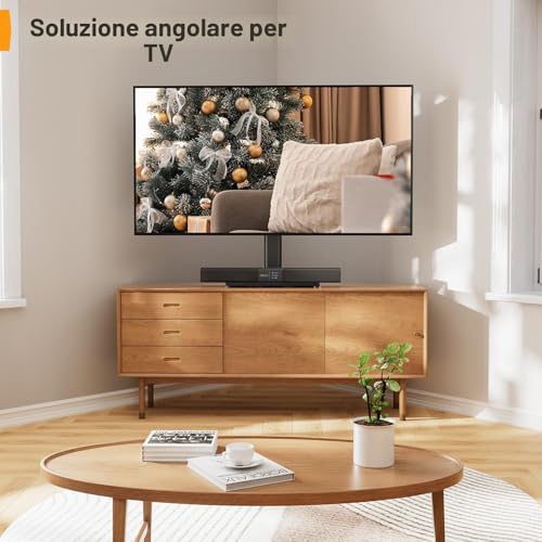 Thumbnail 5 de Supporto Girevole da Tavolo Perlegear per TV 26–60'': base in vetro temperato, altezza regolabile, VESA max 400x400mm