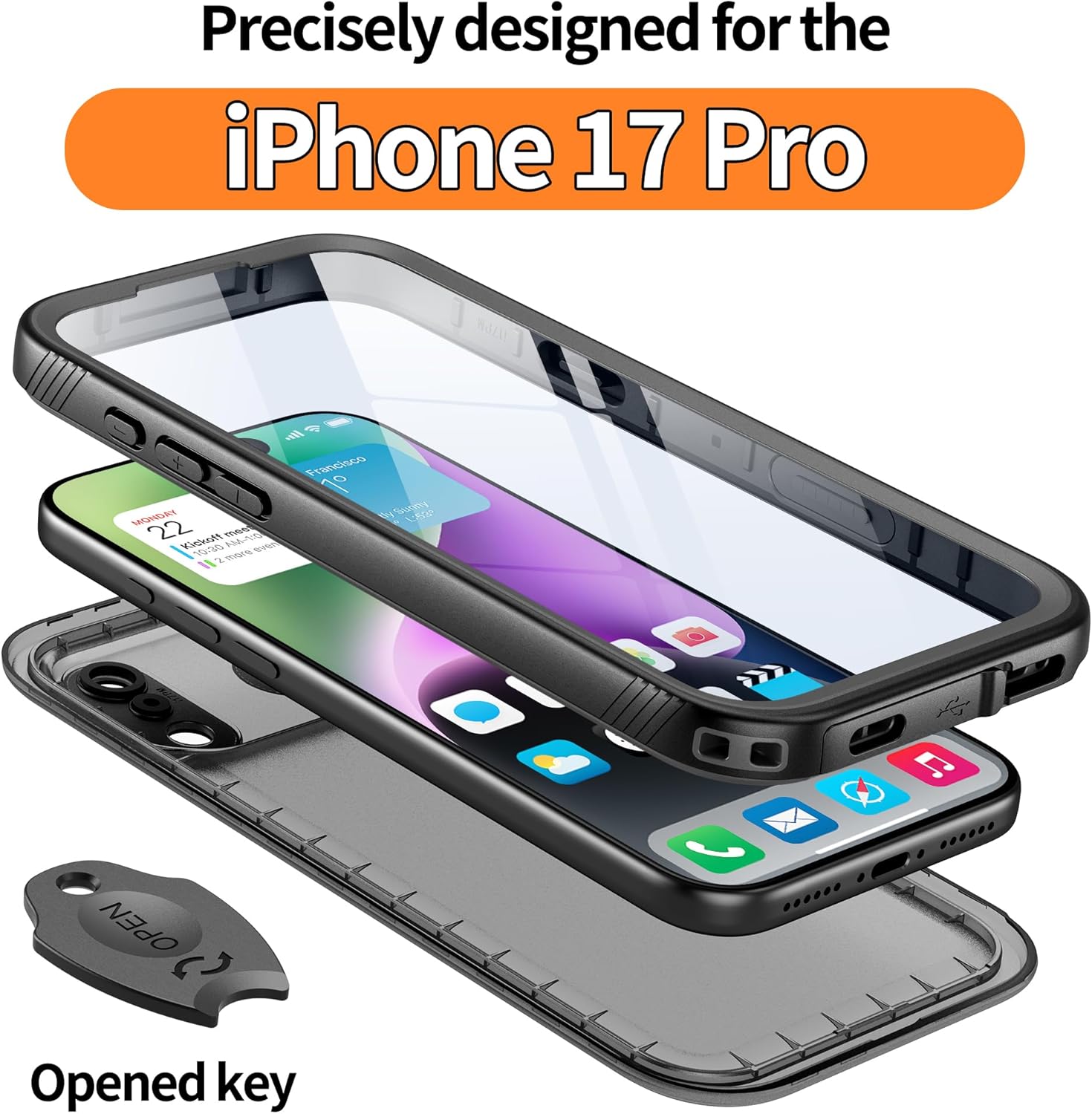 Thumbnail 2 de Cozycase TOP Military Protective IP68 Waterproof Case for iPhone 17 Pro (Heavy-Duty 360 Shockproof)