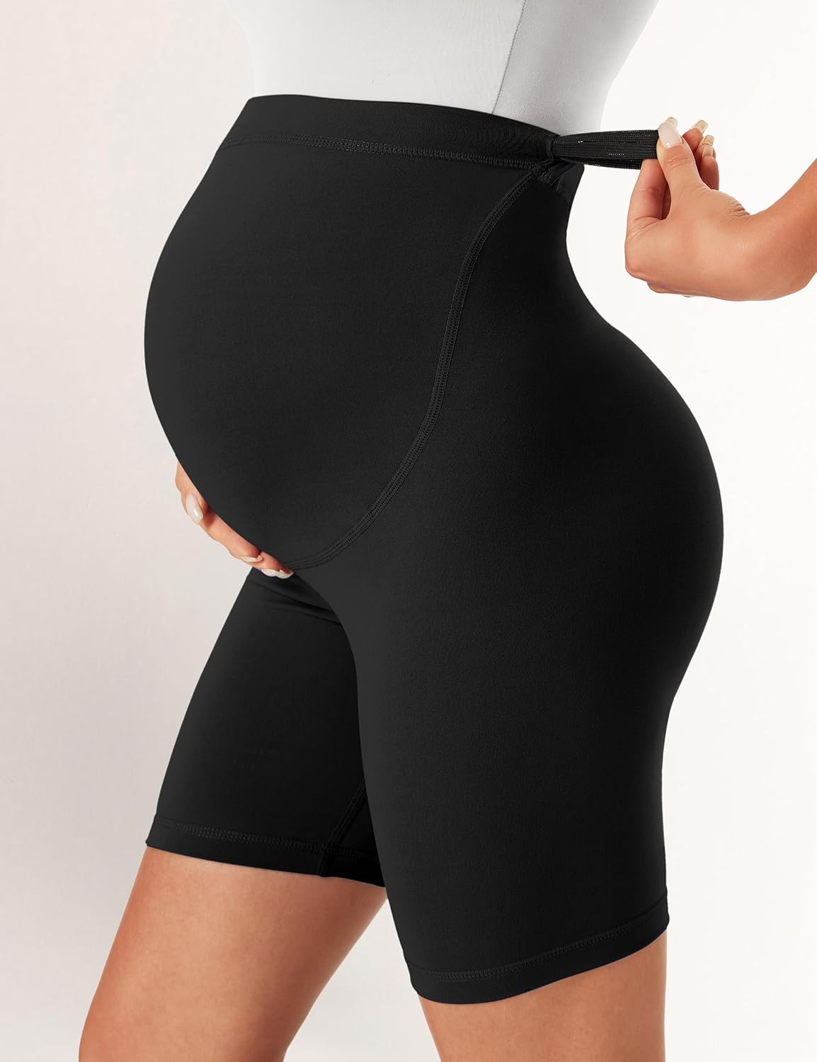 Thumbnail 4 de BAYDI Creamlush Umstandshose kurz (13 cm) – atmungsaktive Schwangerschaftsleggings mit verstellbarem Bauchbund