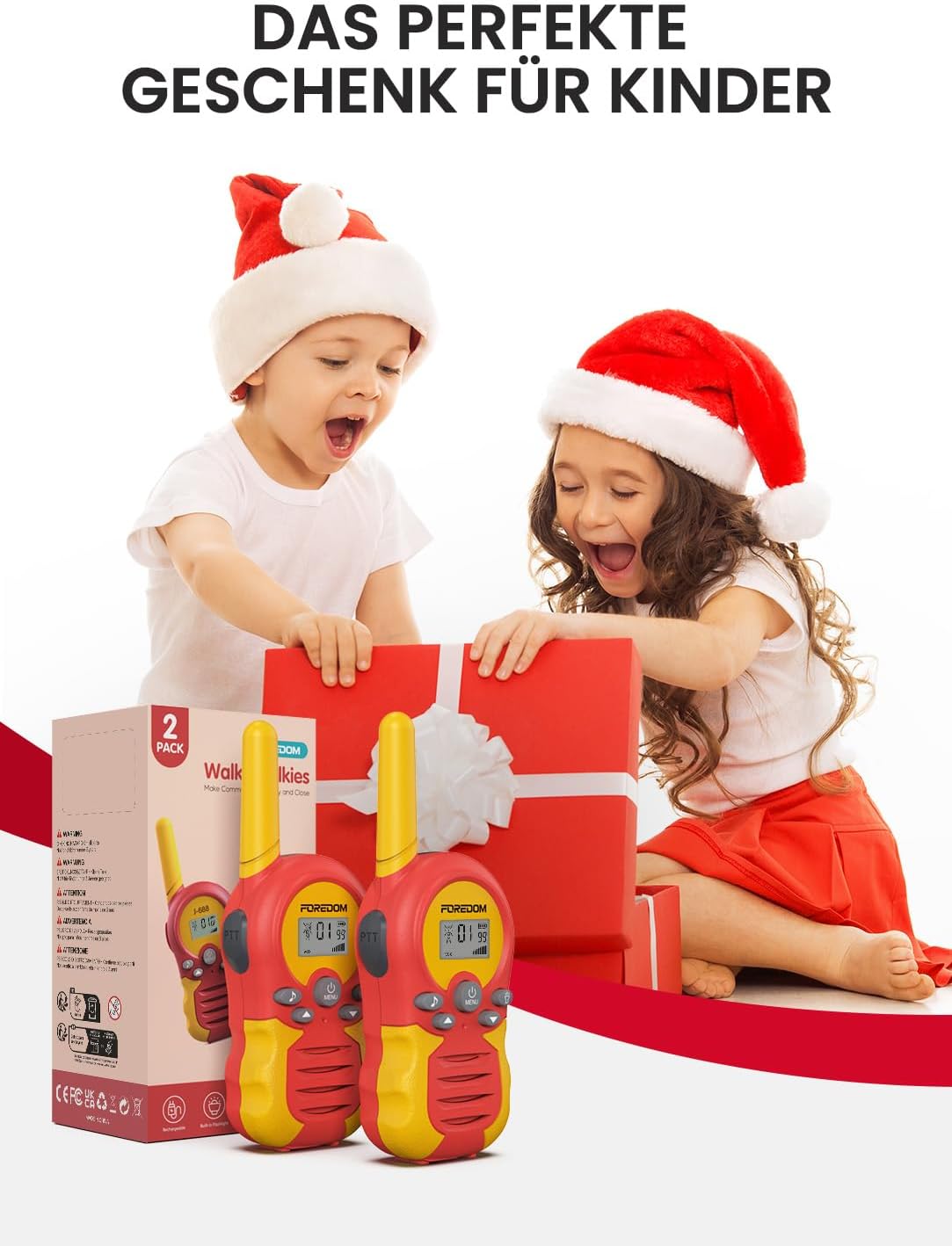 Thumbnail 6 de FOREDOM Walkie Talkies Kinder 3 km Reichweite đĄ