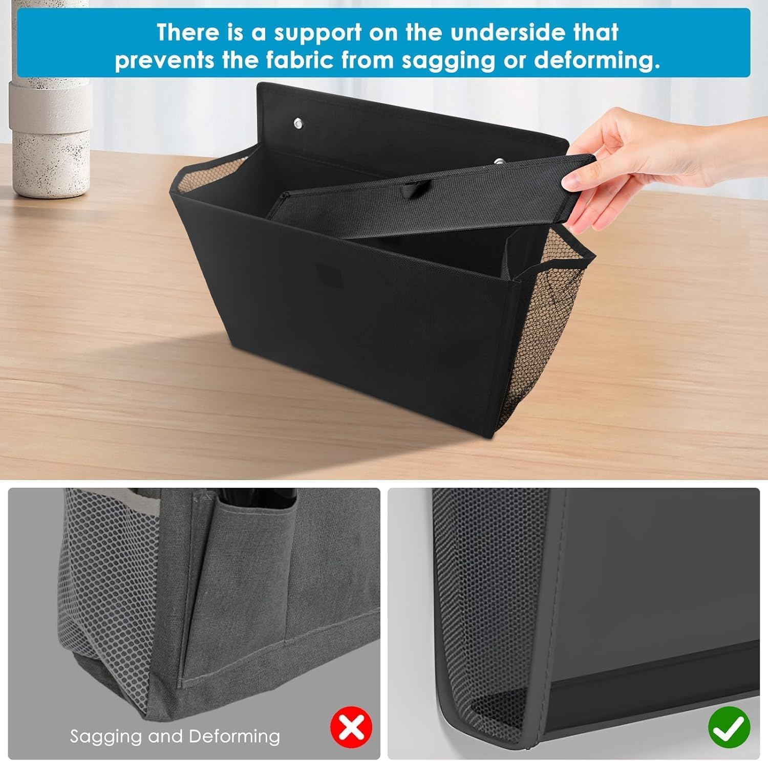 Detalle de Domemit väggorganiserare för husbil, hopfällbar och självhäftande, 2-pack