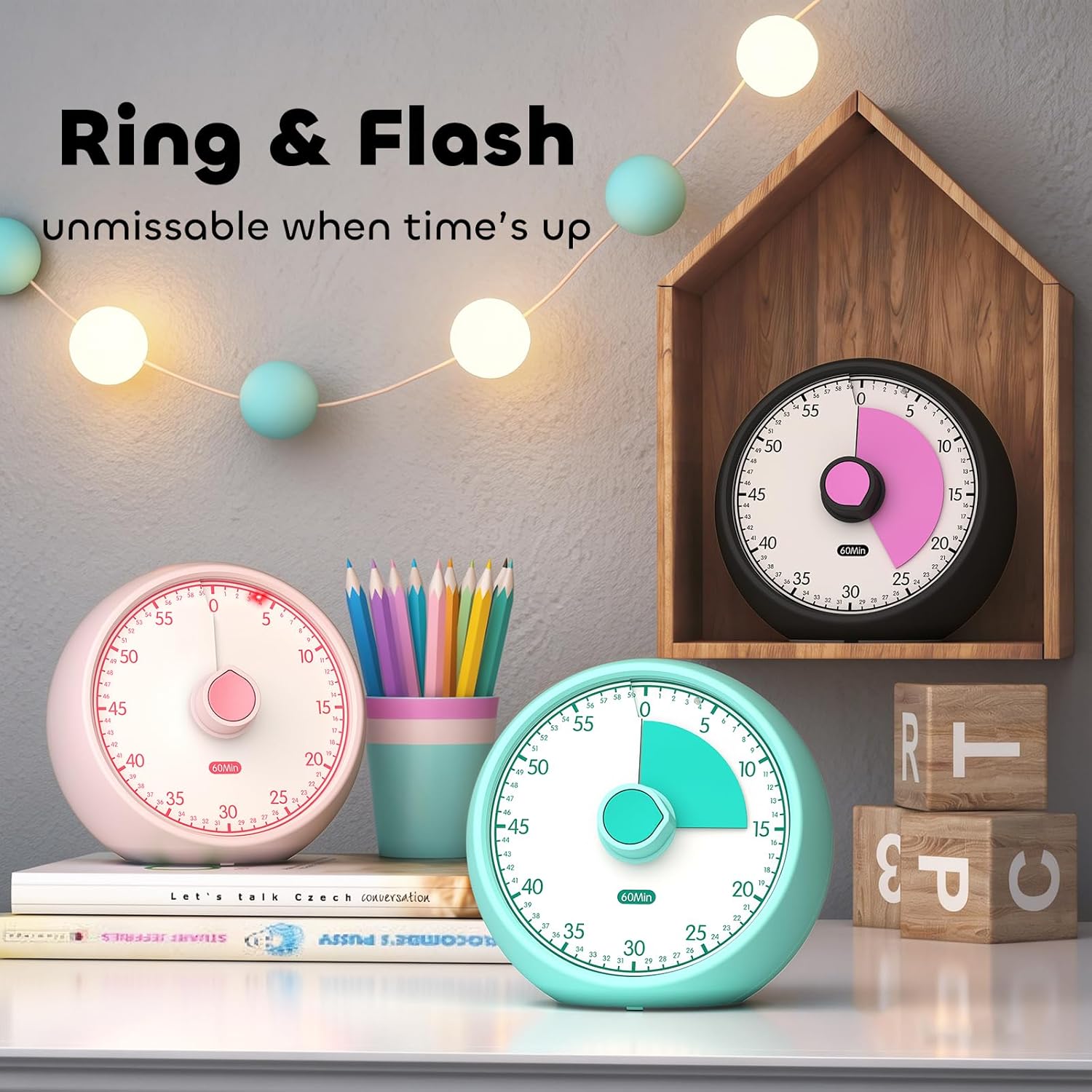 Thumbnail 3 de Conchstar Visueller Timer für Kinder 60-Minuten Grün