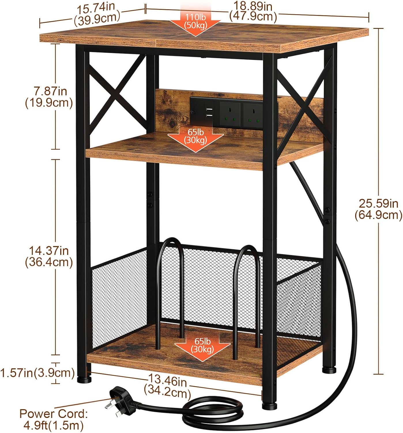 Thumbnail 6 de AMHANCIBLE Record Player Stand 48cm