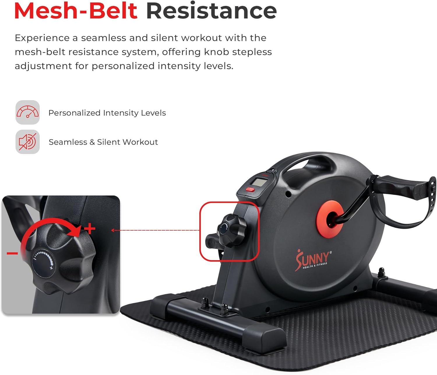 Thumbnail 5 de Sunny Health & Fitness Smart Under-Desk Bike for Home