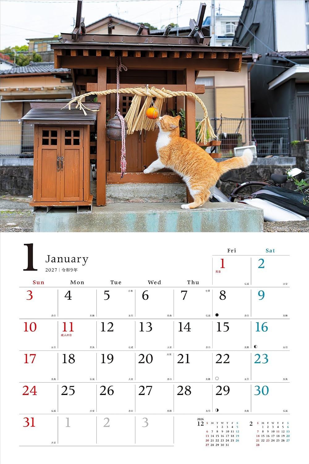 Thumbnail 3 de MdNカレンダー2027 のんびり島ねこ旅カレンダー 壁掛け・月めくり・大判