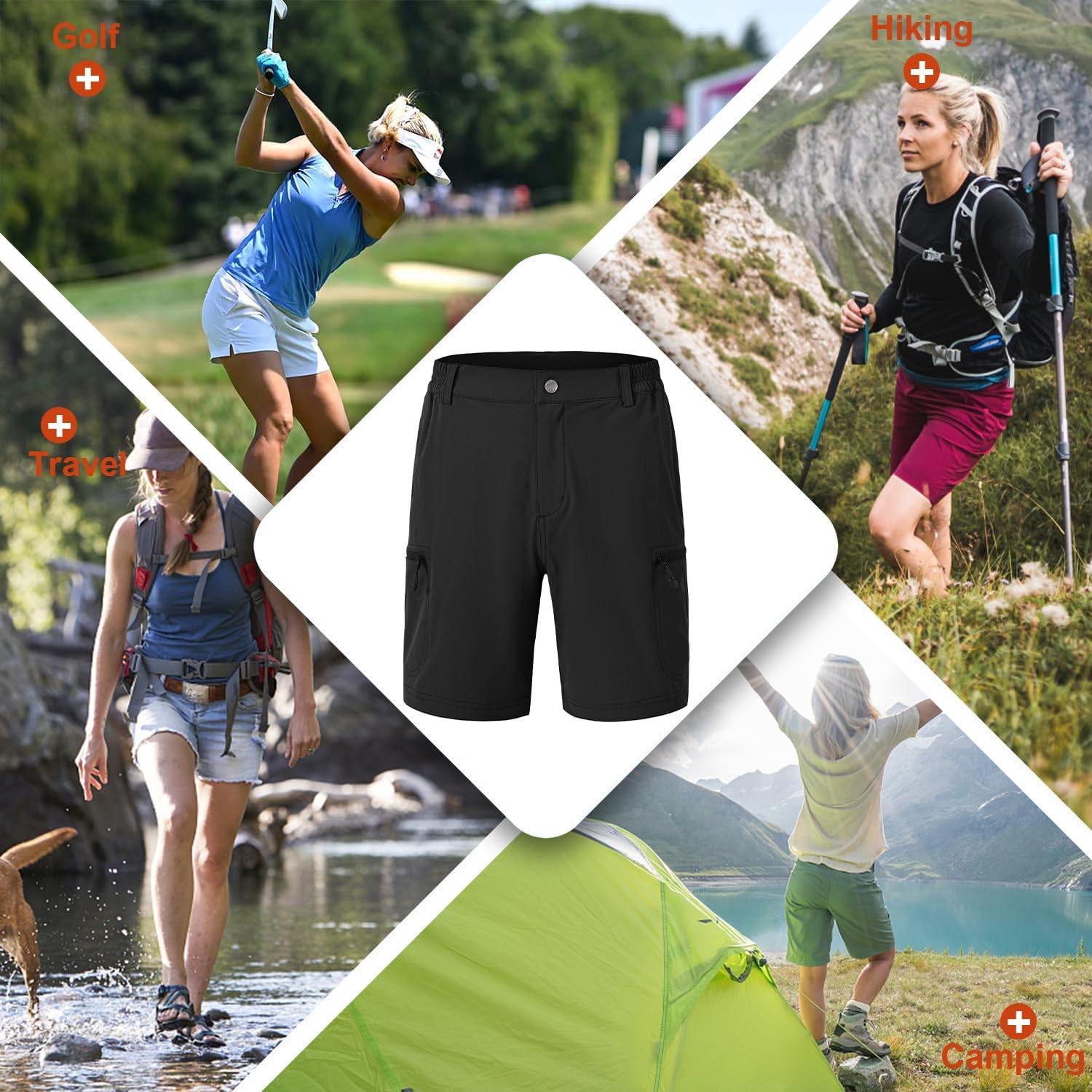 Thumbnail 6 de donhobo Women's Walking Hiking Shorts – Lightweight Quick-Dry Cargo Shorts with UPF 30