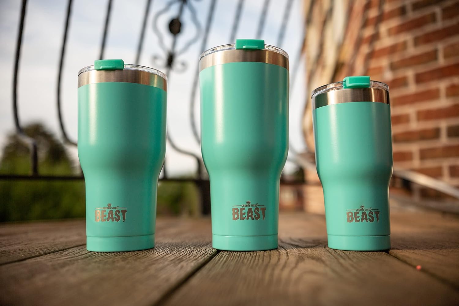 Thumbnail 2 de Beast 40 oz Tumbler: Aquamarine Blue Stainless Steel Vacuum Insulated Travel Flask