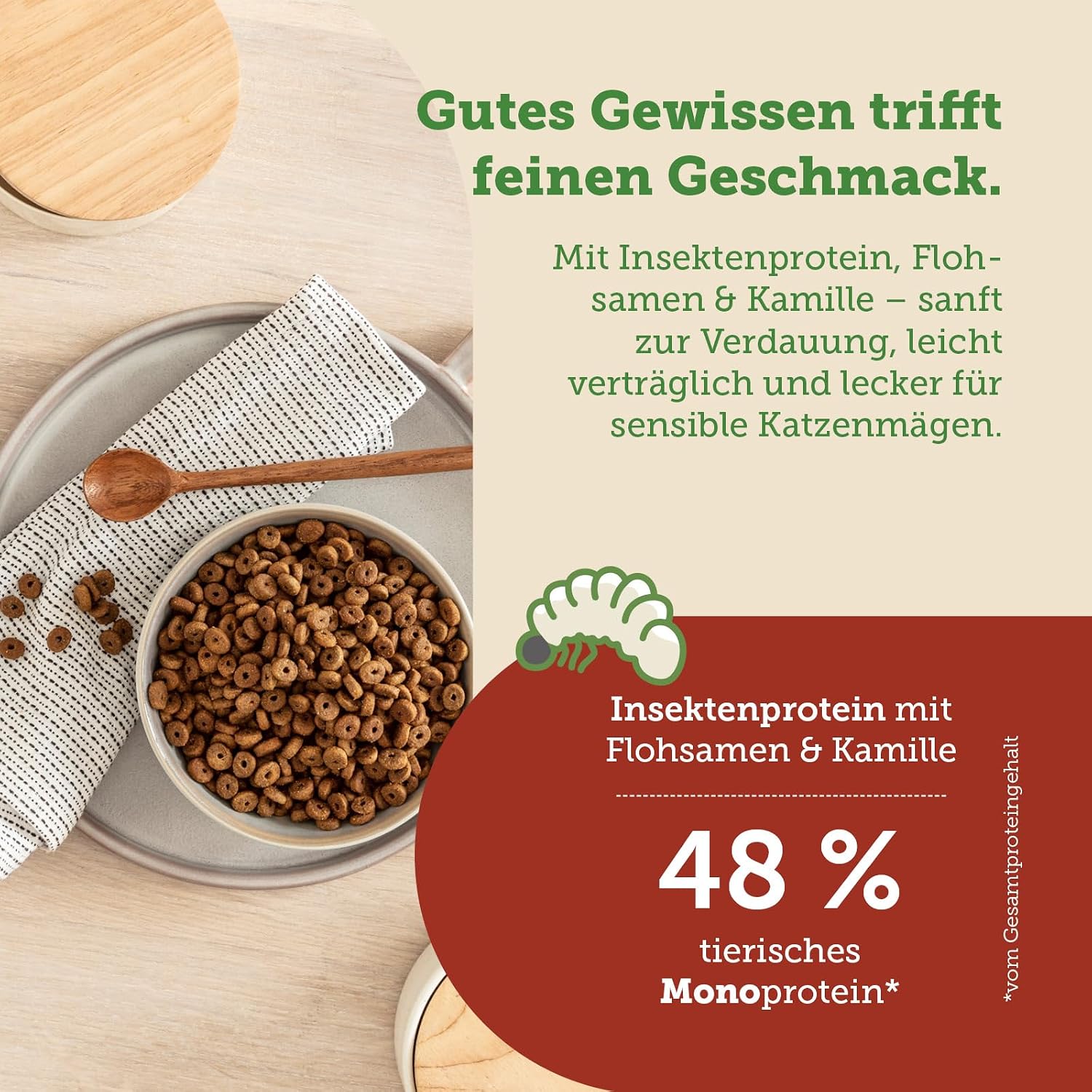 Thumbnail 3 de MERA Cats Nature Sensitive Insekt Trockenfutter (2 kg) – getreidefrei & zuckerfrei, Mono-Protein