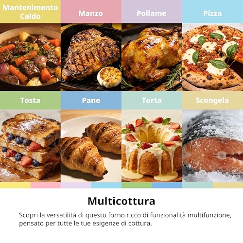 Detalle 2 de COMFEE' CBO70M90D2-SS forno da incasso ventilato 70 L, 13 funzioni, Air Fry