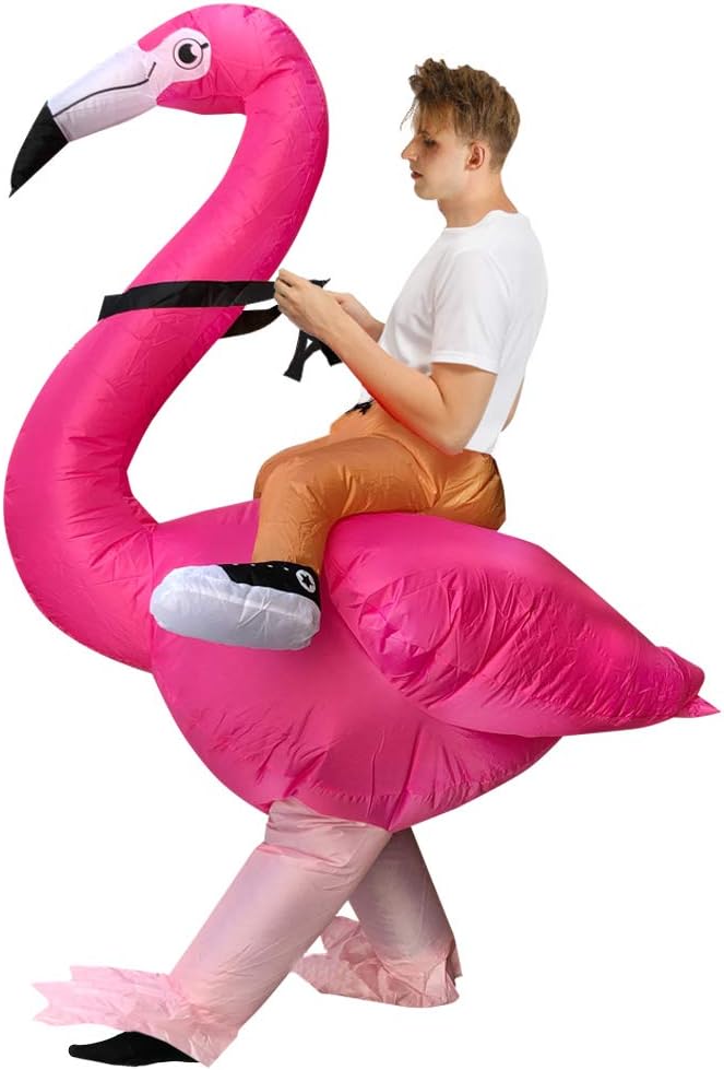 Thumbnail 5 de JASHKE Flamingo Kostüm – Aufblasbares Flamingo Kostüm für Erwachsene, 150–190 cm