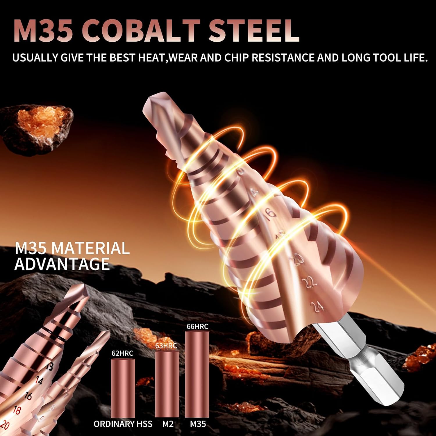 Thumbnail 3 de KASAFE M35 Cobalt HSS Step Drill Bit
