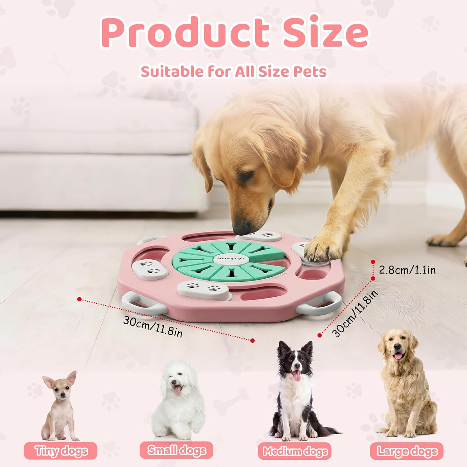 Thumbnail 1 de MateeyLife Interactive Dog Toy: 2-Level Puzzle & Slow Feeder for Brain-Training