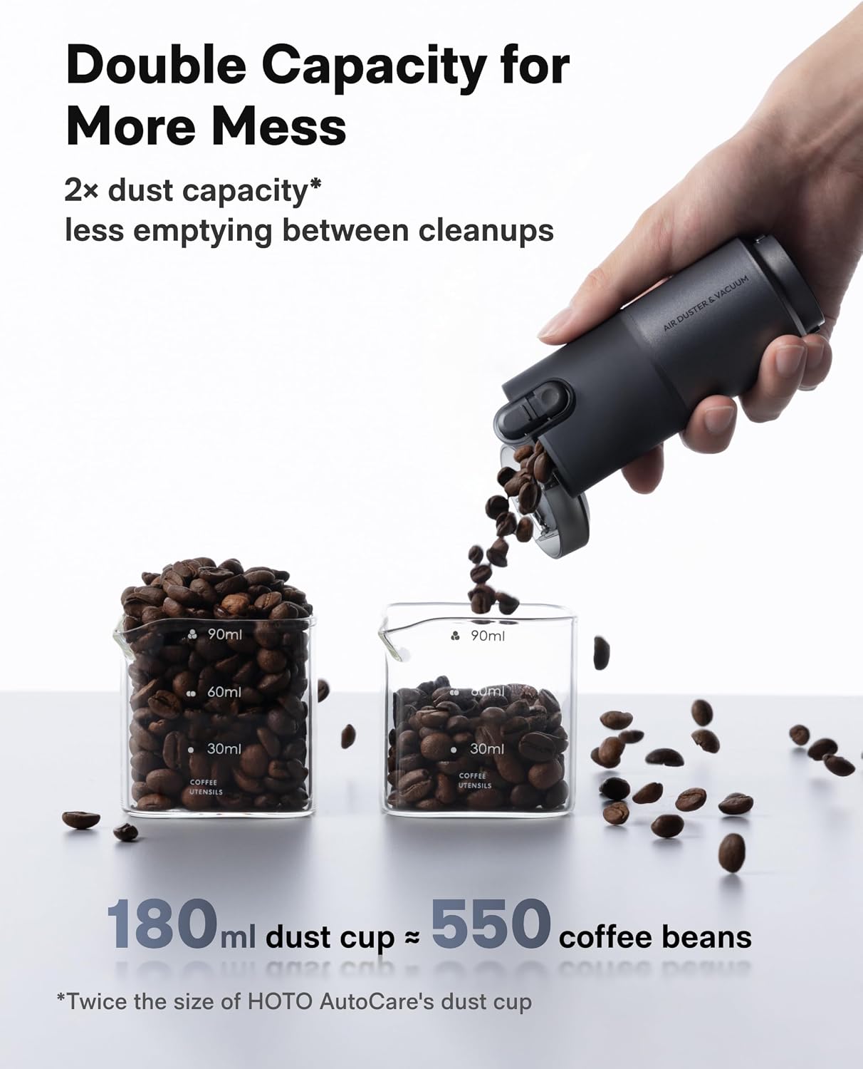 Thumbnail 2 de HOTO Cordless Car Vacuum, 180 ml Dust Cup