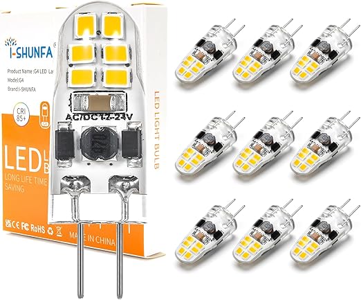 Detalle de I-SHUNFA Pack de 10 Bombillas LED G4 1.2W Regulable