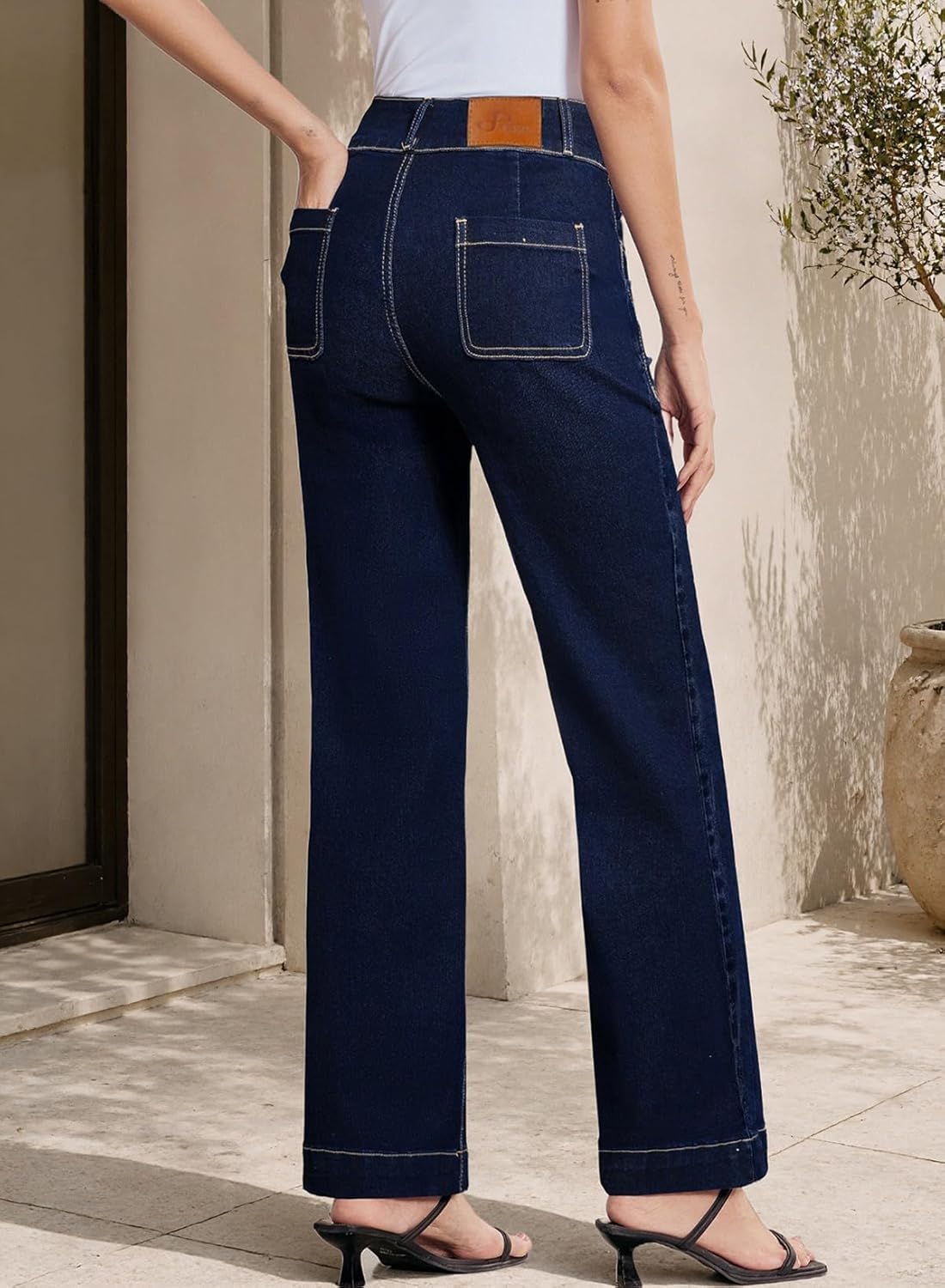 Detalle 2 de Sidefeel Wide Leg High Waisted Jeans