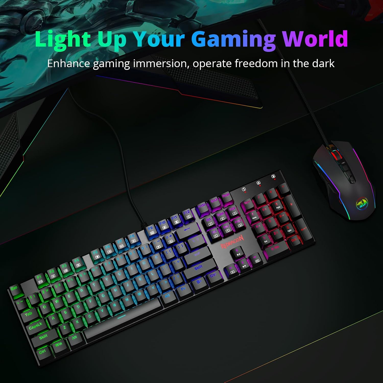 Detalle 2 de Redragon K565 Mechanical Gaming Keyboard with Red Switches