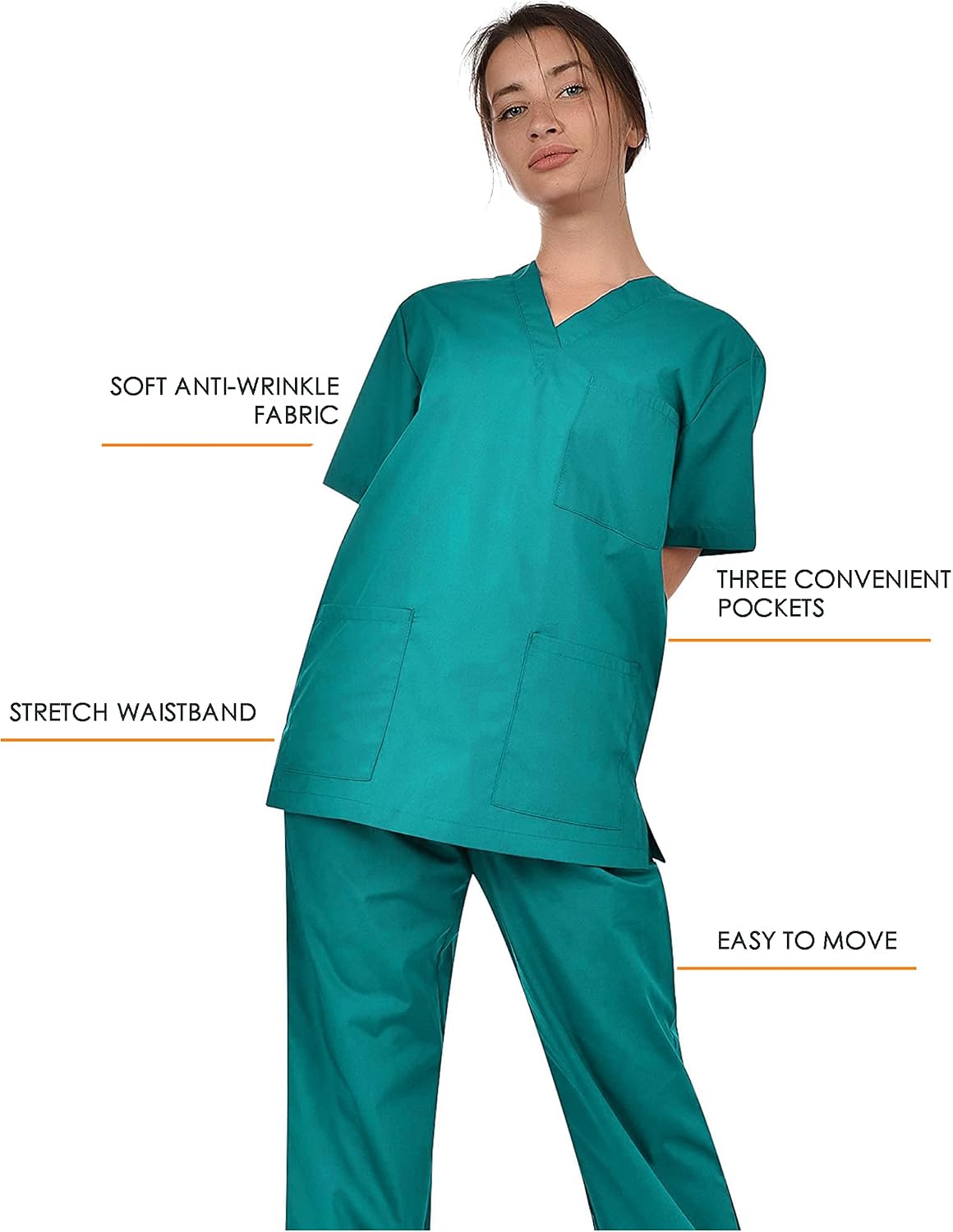 Thumbnail 3 de B-well Cesare: set unisex casacca e pantaloni con cordoncino per medici, taglia XXL