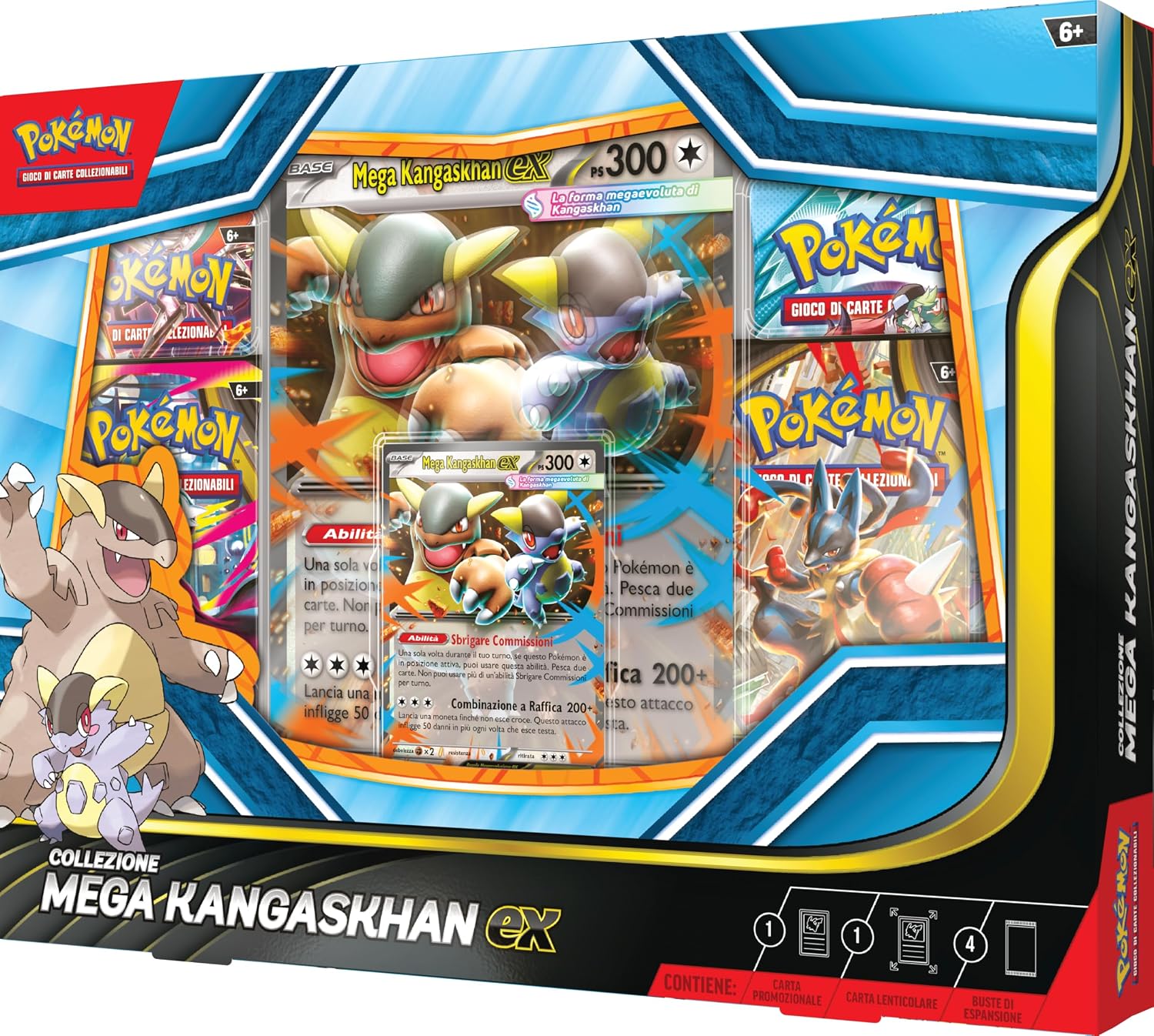 Detalle 2 de Pokémon collezione Mega Kangaskhan-ex con 4 buste