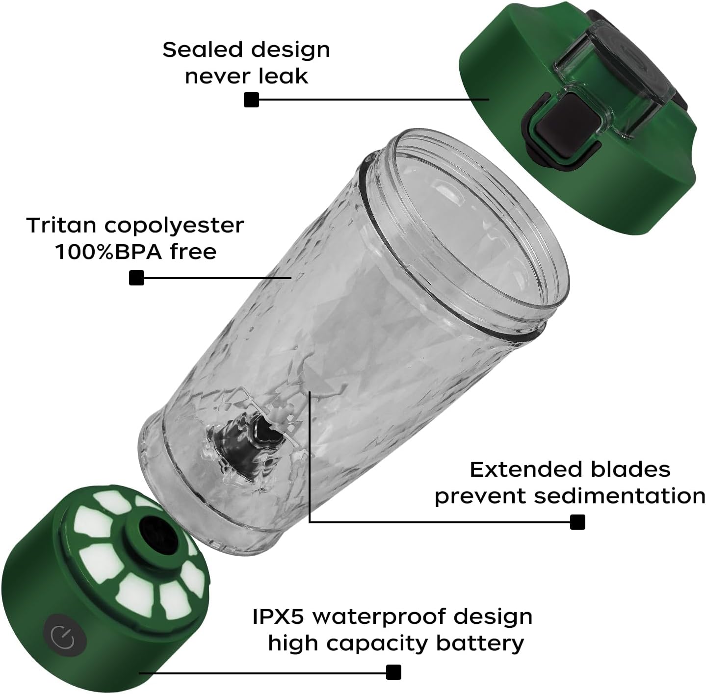 Thumbnail 1 de Electric Protein Shaker Bottle 550 ml blender cup 🥤