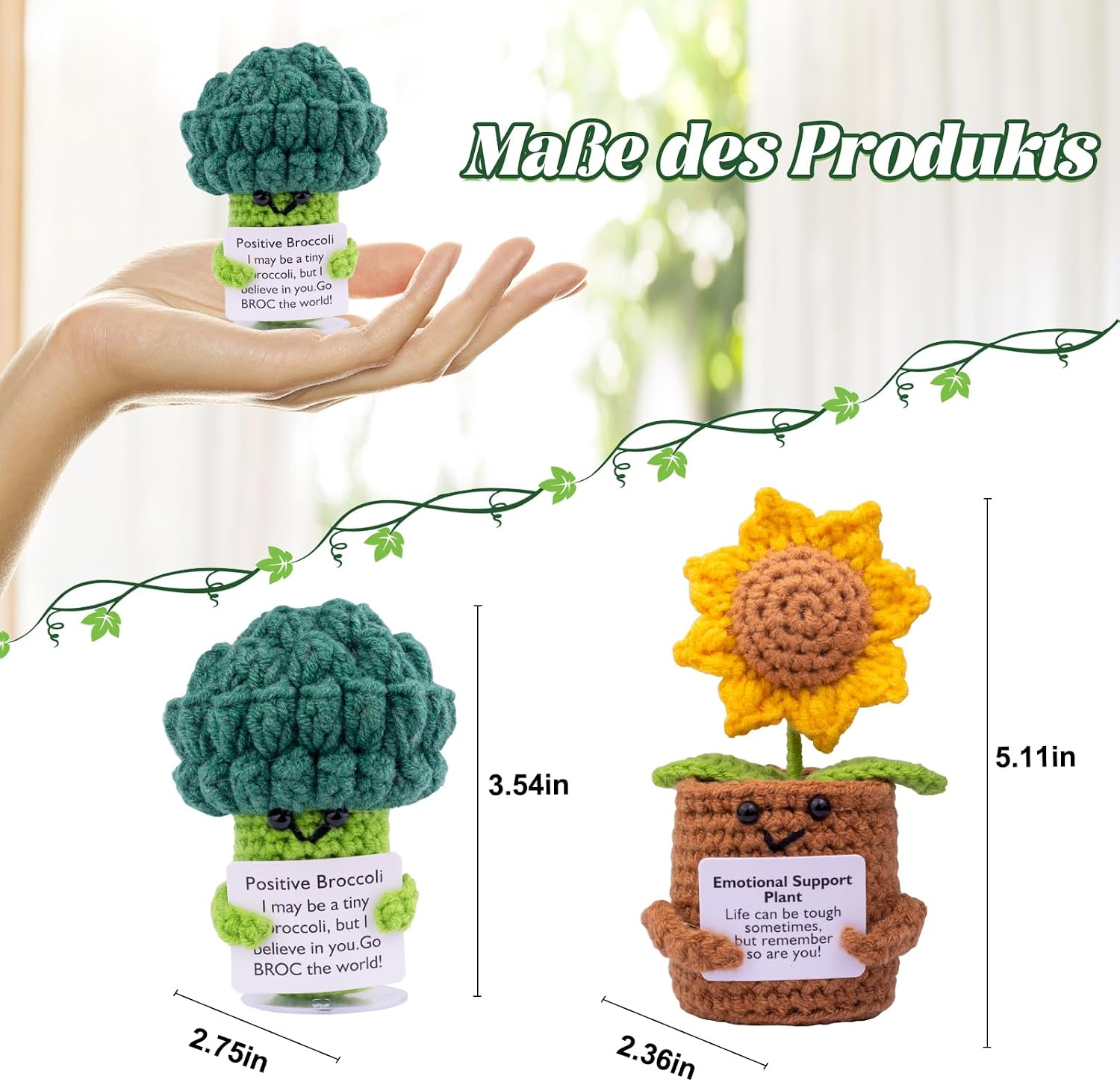 Thumbnail 1 de Mwmoeen Pocket Hug Positive Kartoffel – Handgemachte Positive Kartoffel mit Sonnenblume und aufmunternder Karte