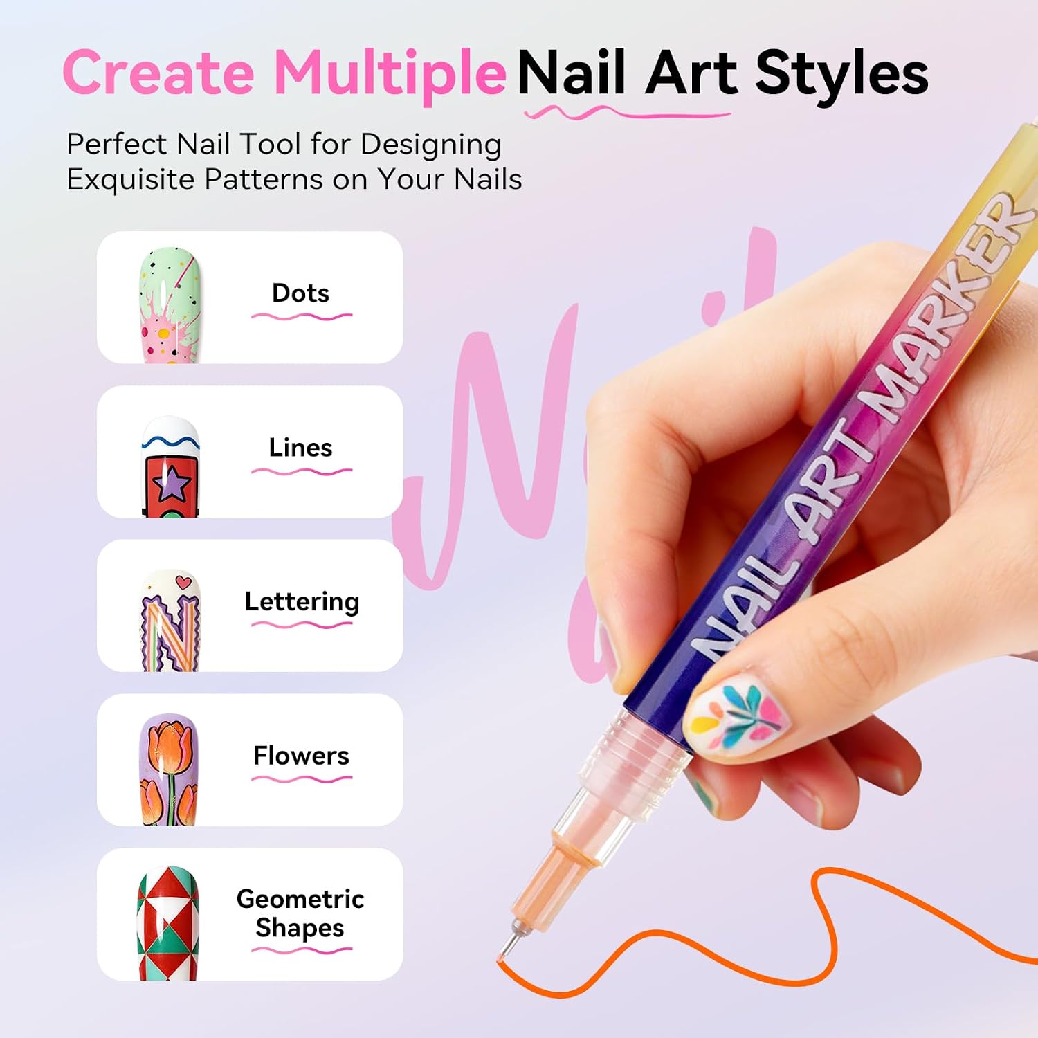 Thumbnail 4 de 12 Farben Nagellackstift Set für Nail Art