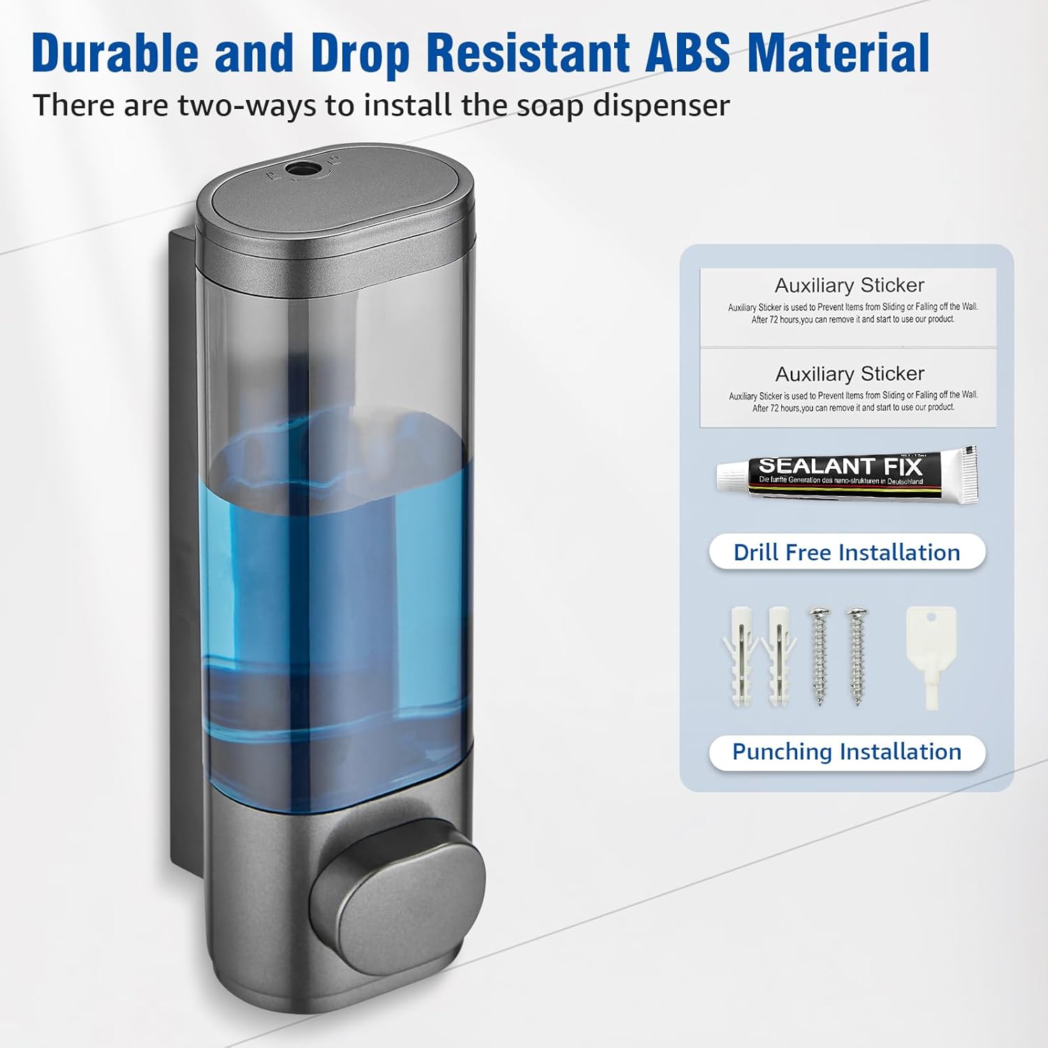 Detalle 2 de Shampoo and Conditioner Dispenser 3-Chamber 300 ML