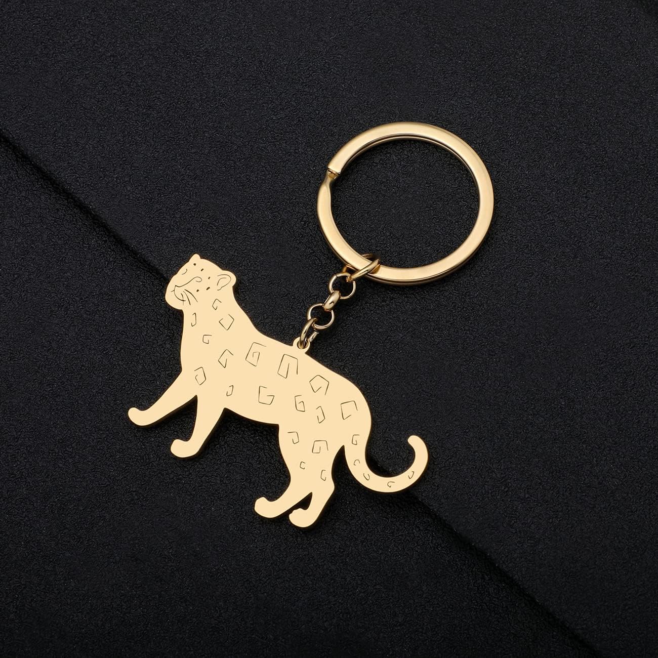Thumbnail 3 de RAIDIN Porte-clés Tigre Léopard en acier inoxydable 30 mm