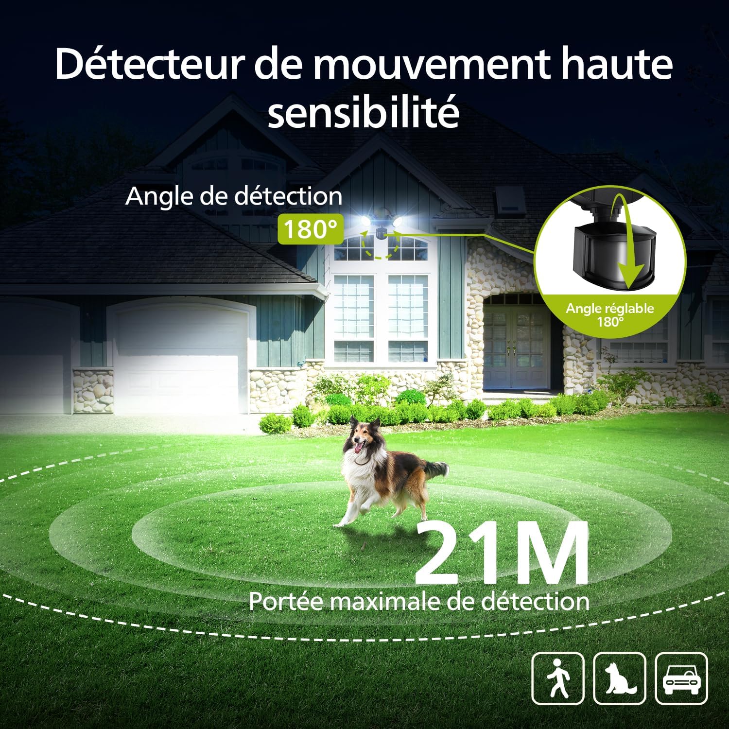 Thumbnail 4 de Philips 21W 3000 lm Outdoor LED Security Light avec capteur PIR et 4 modes