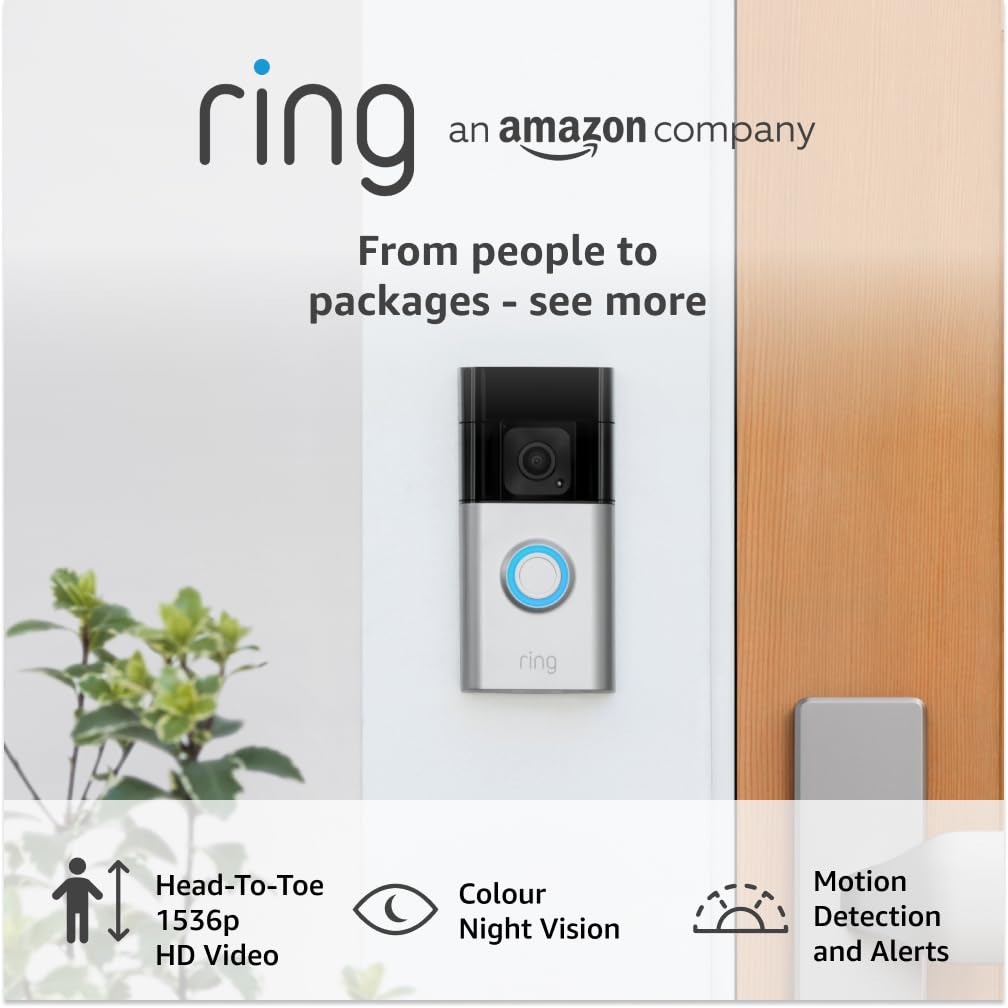 Thumbnail 6 de Ring Battery Video Doorbell Plus (Newest gen) with Chime Pro – 1536p HD, Head-to-Toe View