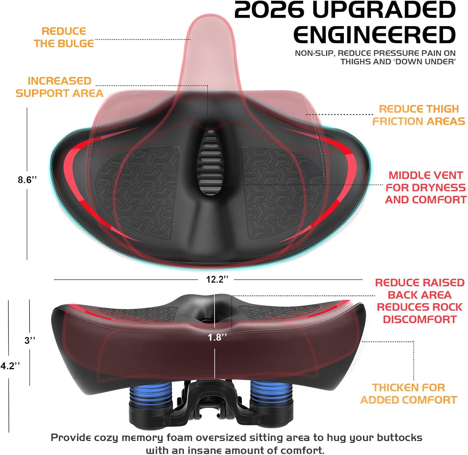 Detalle 2 de Twomaples Noseless Bike Seat Cushion