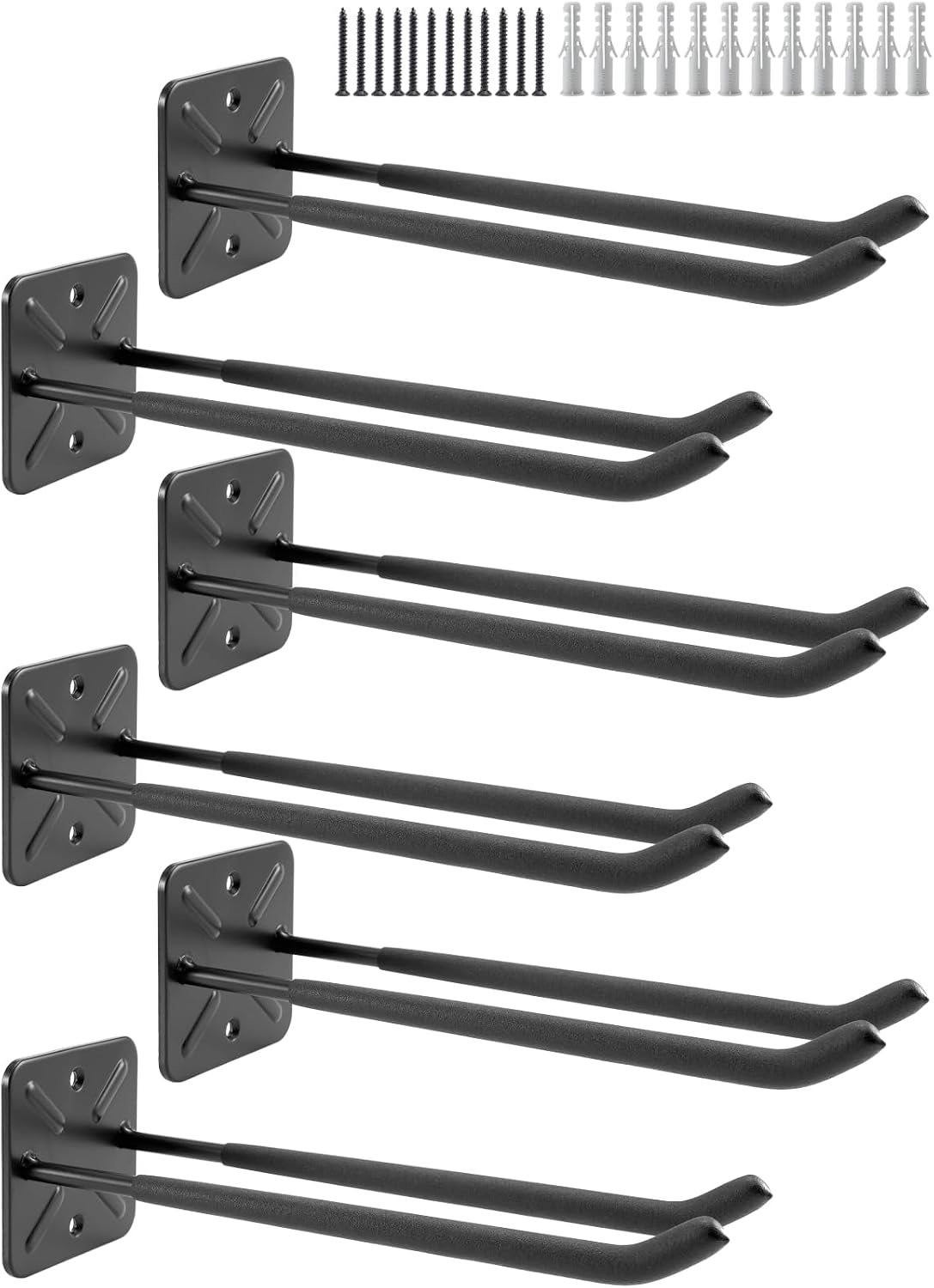 Thumbnail 3 de Garagenhaken Doppelhaken 4er‑Pack 32 cm 80 kg
