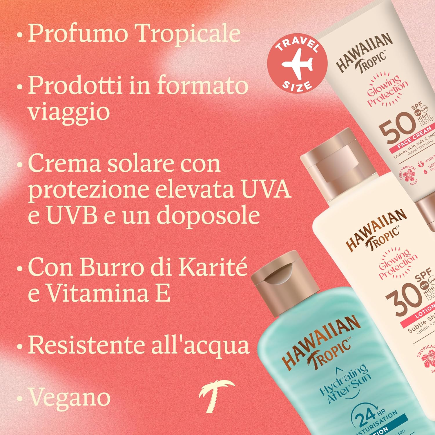 Thumbnail 1 de Hawaiian Tropic Glowing Protection Trio: protezione solare completa per viso, corpo e doposole