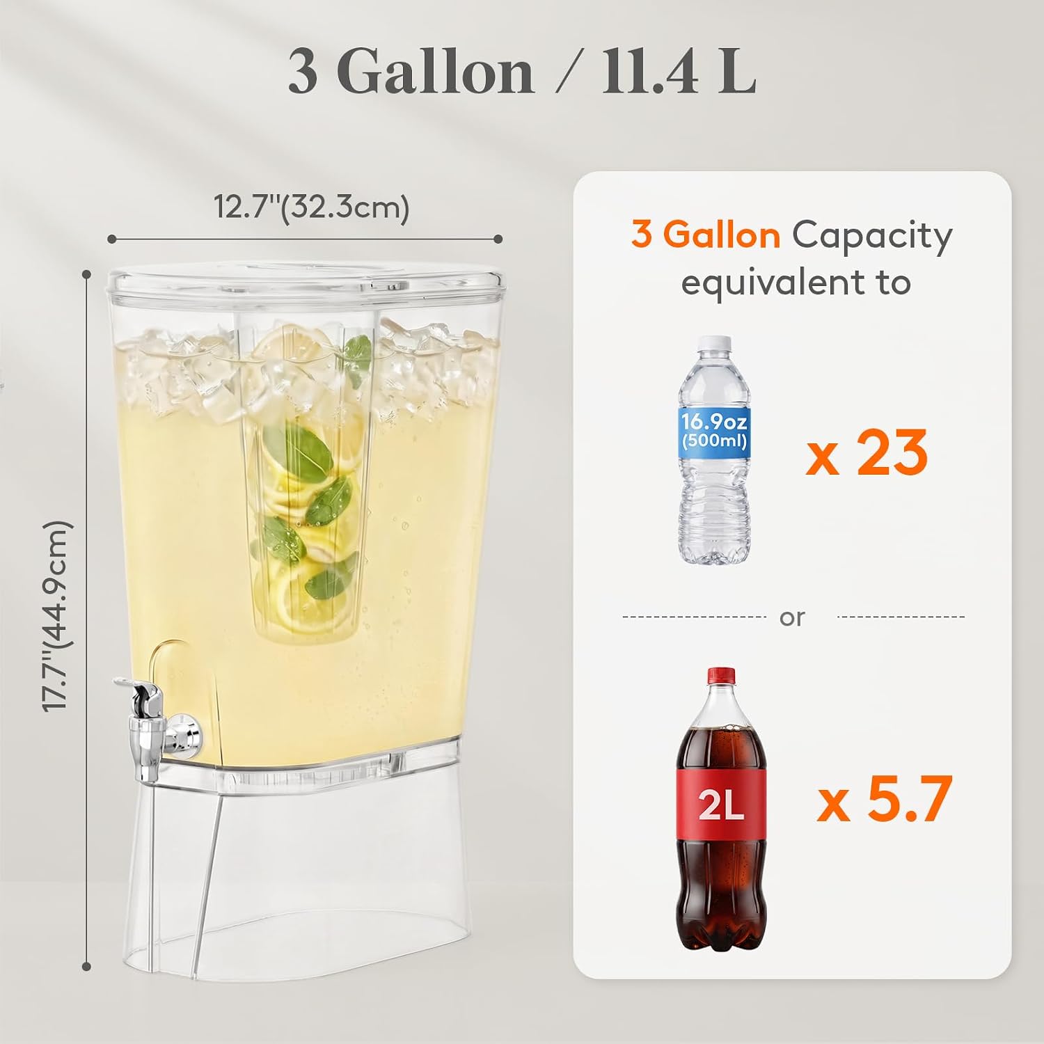 Thumbnail 2 de Lifewit 3 Gallon Drink Dispenser for Parties: Large, BPA-Free, Leak-Proof Beverage Container