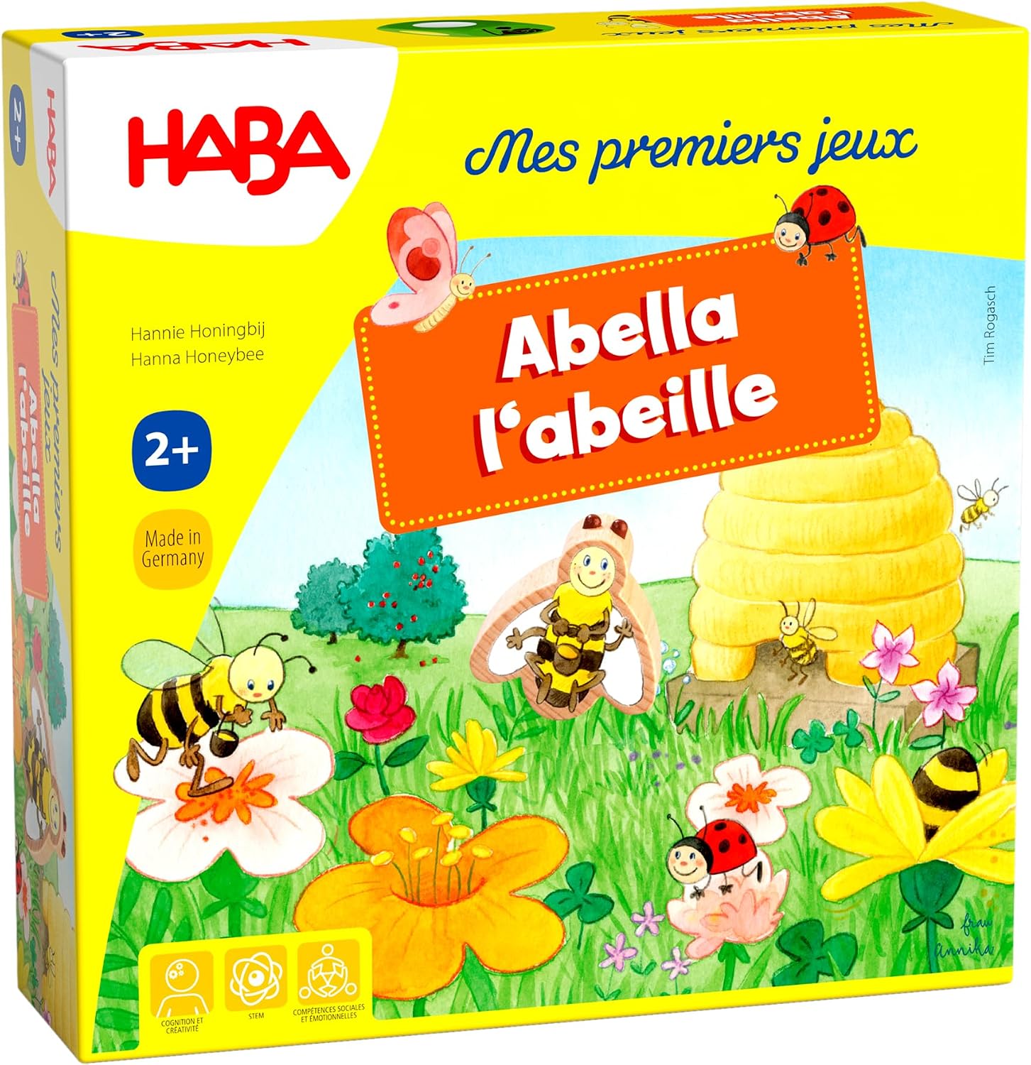 Detalle de HABA Mes Premiers Jeux – Abella l'abeille, jeu coopératif pour enfants (1–4 joueurs, dès 2 ans)