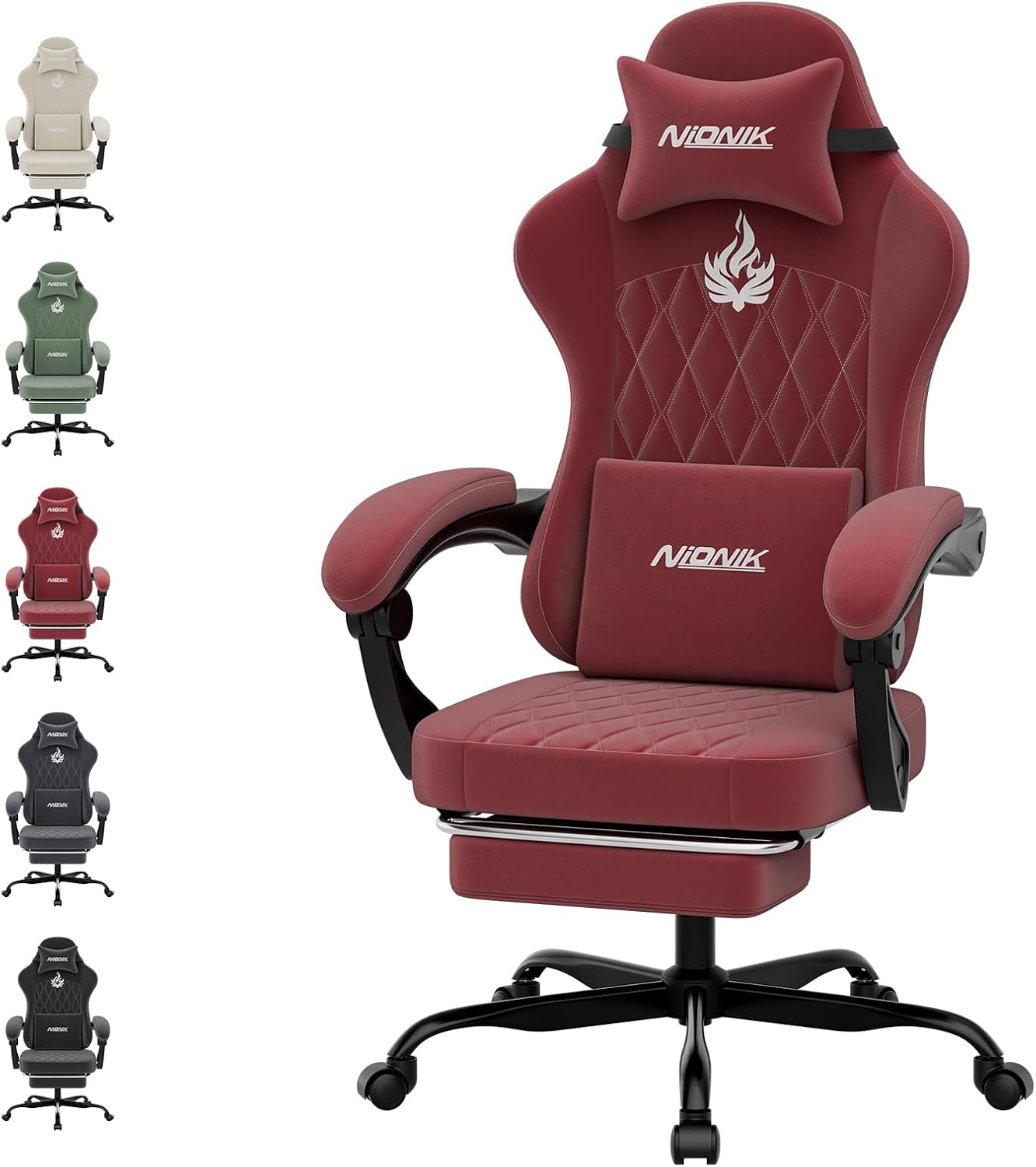 NIONIK Gaming Stuhl Einsteigermodell für 3 Stufen