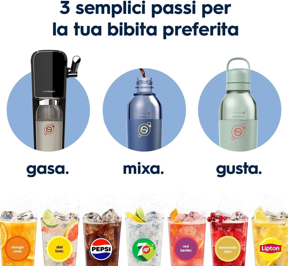 Thumbnail 6 de Easy Mix Blu: bottiglia riutilizzabile in acciaio inox a doppia parete per bollicine e idratazione sostenibile