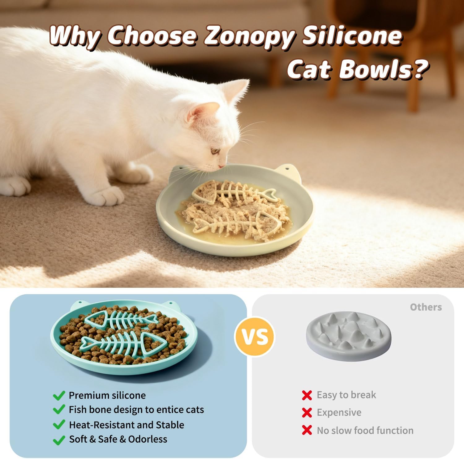 Thumbnail 4 de Zonopy Cuenco de alimentación lenta para gatos 17 cm