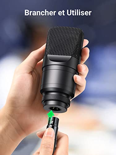 Detalle 2 de UGREEN Câble XLR Mâle vers Femelle 2M – Connexion fiable pour micro et matériel audio