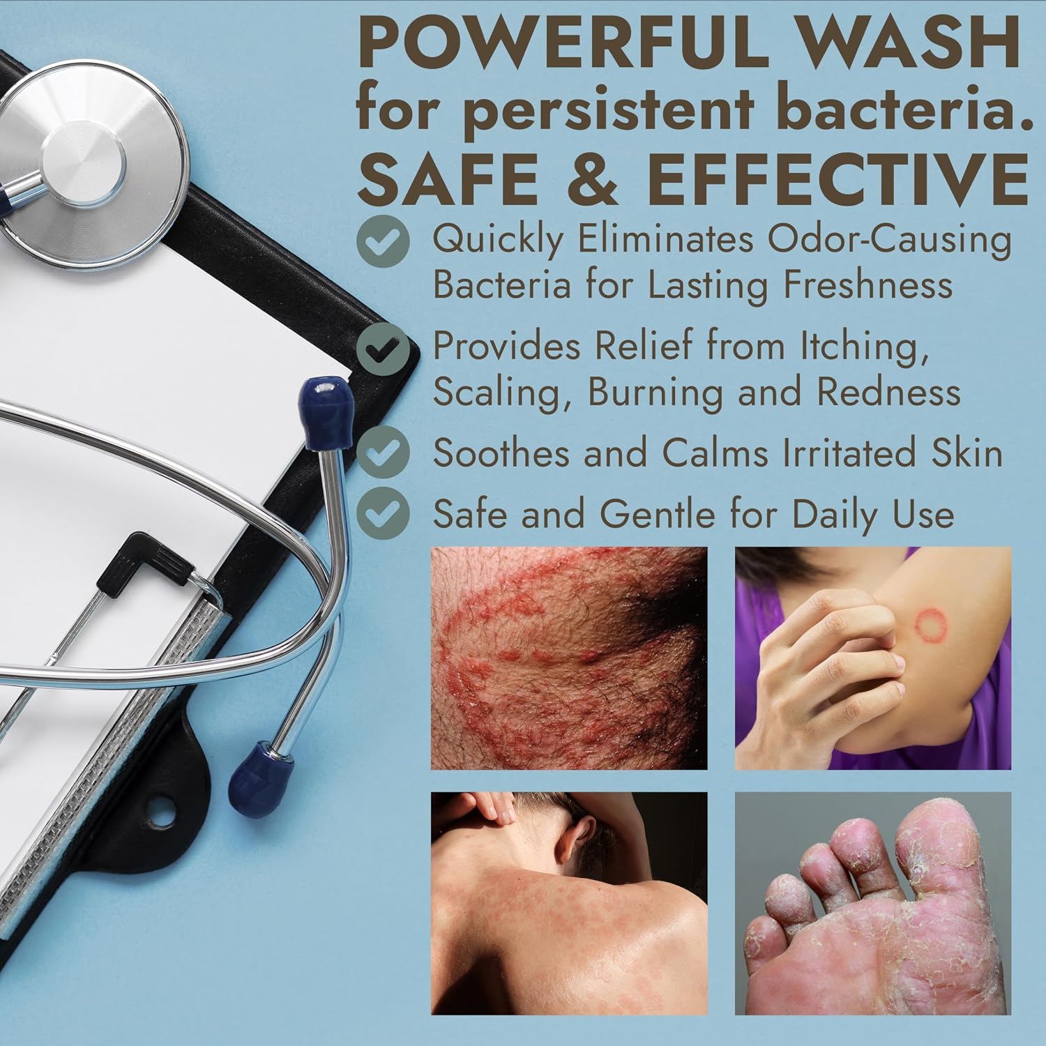 Detalle 2 de Antibacterial Body Wash with Manuka Honey & Charcoal (16 fl oz) — Kills 99.9% of Germs
