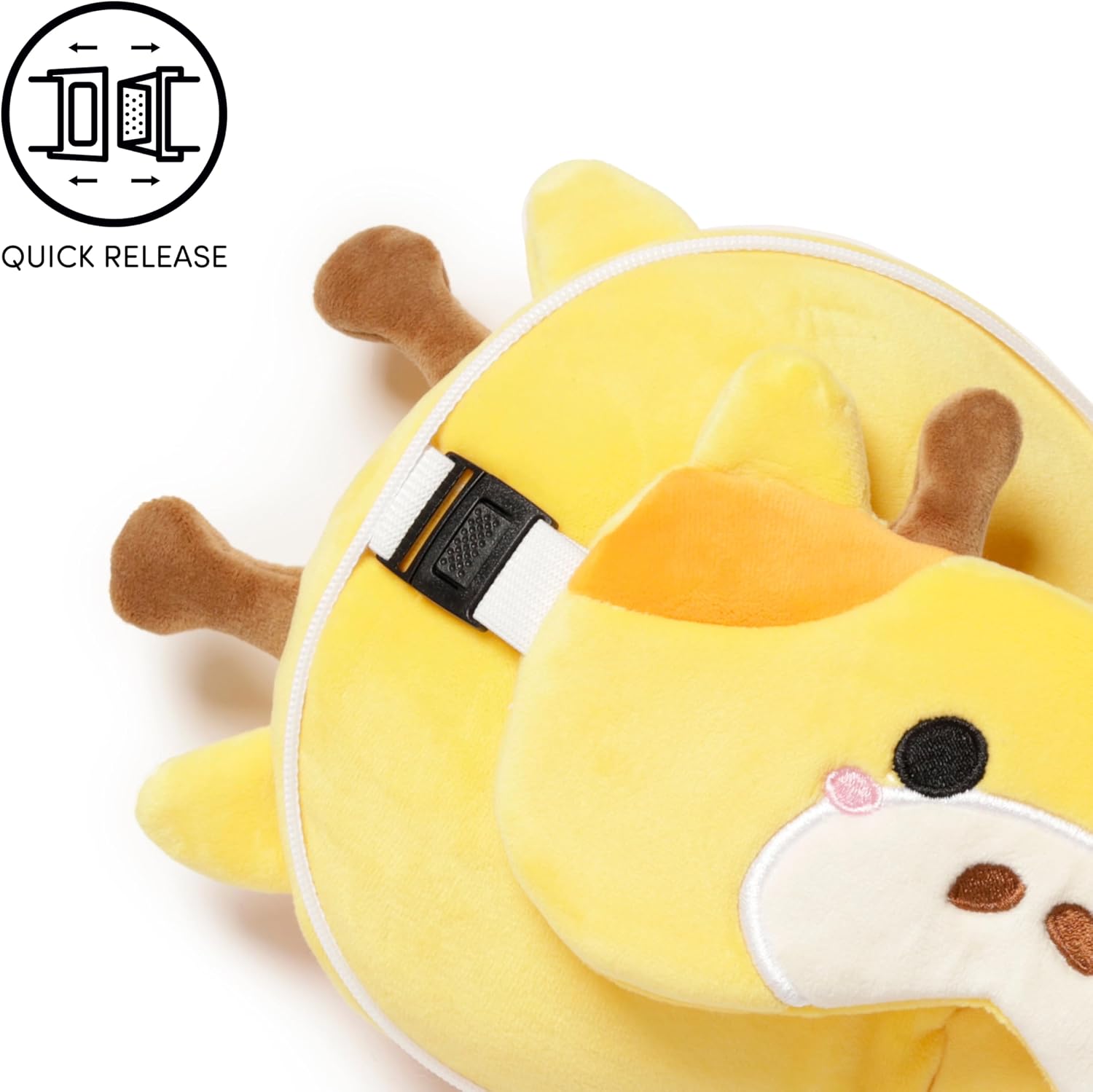 Thumbnail 4 de Puckator Relaxeazzz Giraffe Round Plush Travel Pillow