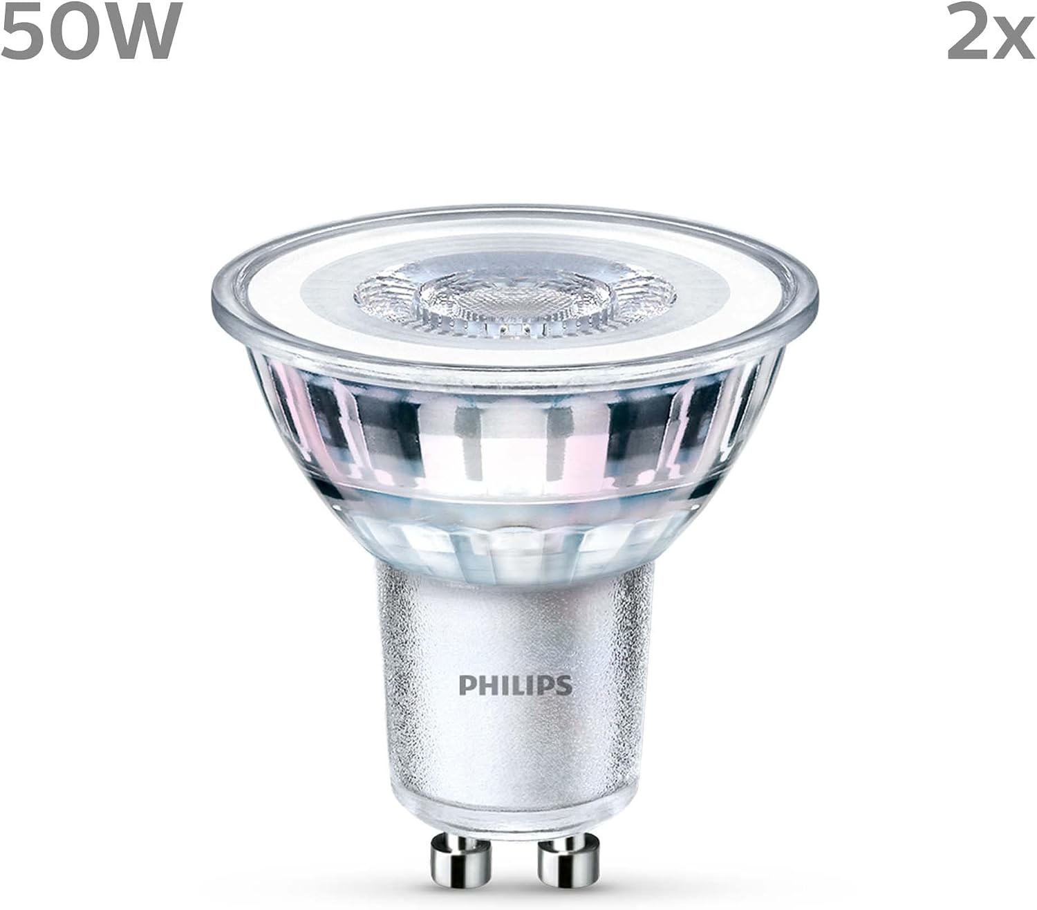 Detalle de Philips Lighting LEDClassic 50W GU10 CW 36D ND 2CT/8 EC: valuta l'opzione LED per illuminazione generale