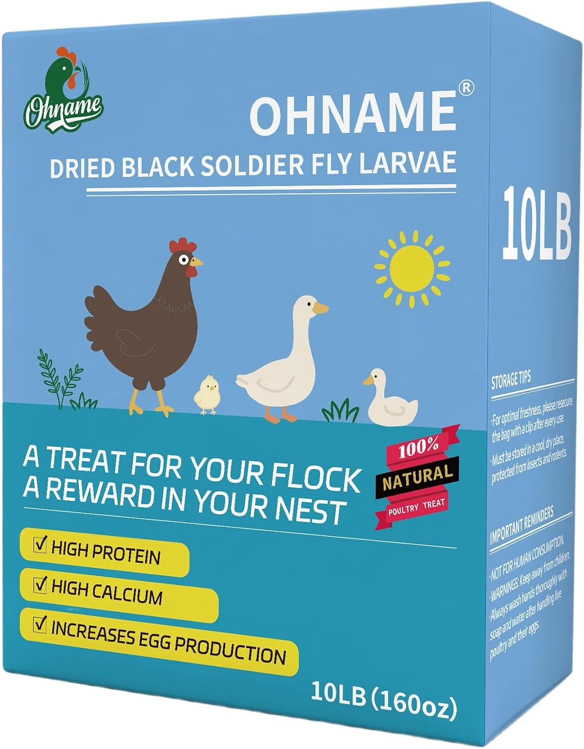 Detalle de OHNAME Dried Black Soldier Fly Larvae 10 lb