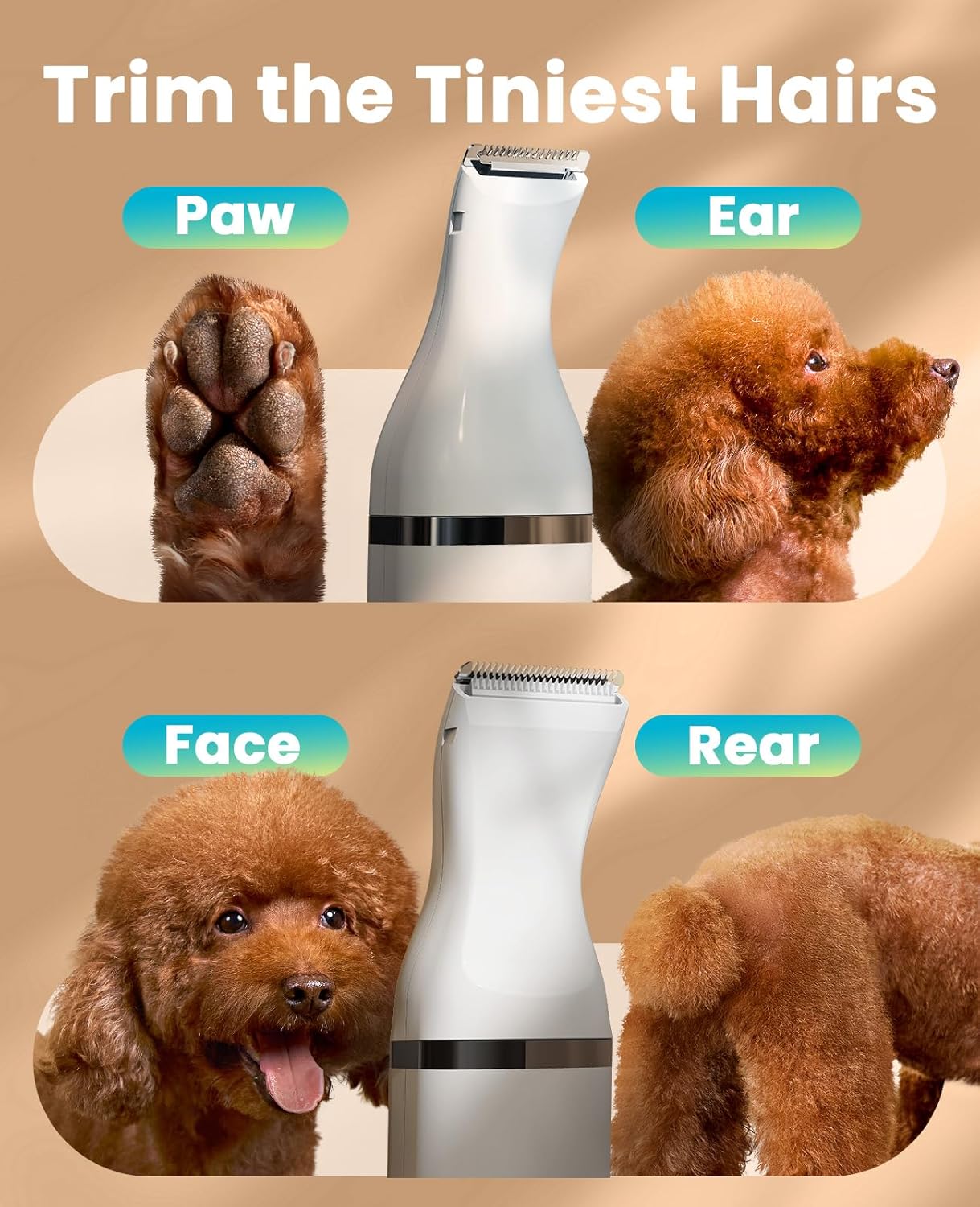 Detalle 2 de oneisall Dog Paw Trimmer 2-Blade Low Noise