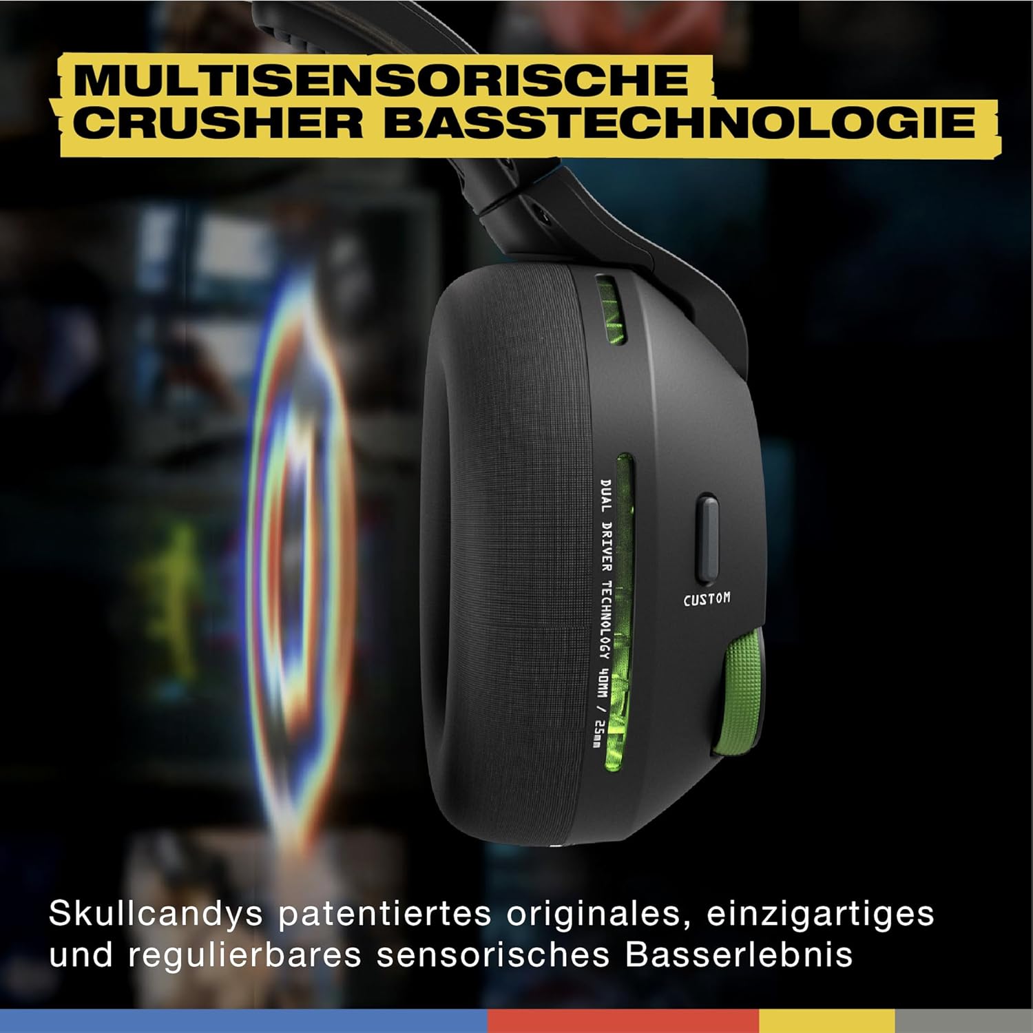 Thumbnail 1 de Skullcandy Crusher PLYR 720 Wireless Gaming Headset (THX Spatial Audio, Crusher Bass) – Digi-Black Xbox